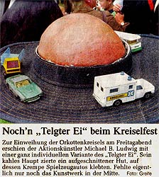 Artikel über Noch'n Telgter Ei beim Kreiselfest